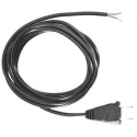 Bachmann - Power cable - Europlug (P) to bare wire - 2.5 A - 2 m - molded - black - Europe