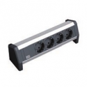 Bachmann DESK - Power strip - AC 230 V - output connectors: 4 (CEE 7 / 4) - 3 m - Germany - black