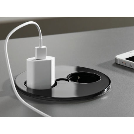 Bachmann Twist - Power strip - output connectors: 2 - 2 m - matte black - 1