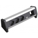 Bachmann DESK - Power strip - output connectors: 3 - black