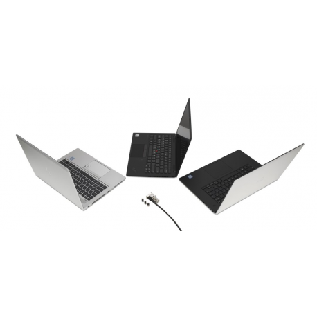 Kensington Universal 3-in-1 Combination Laptop Lock - Resettable - Security cable lock - 1.8 m - 3