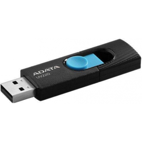 ADATA UV220 - USB flash drive - 64 GB - USB 2.0 - black/blue - 1