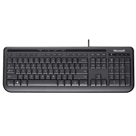 Microsoft Wired Keyboard 600 - Keyboard - USB - UK - black - 0