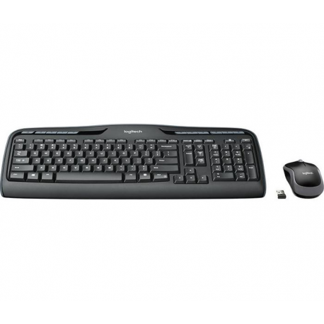Logitech Wireless Combo MK330 - Keyboard and mouse set - wireless - 2.4 GHz - UK - black - 2