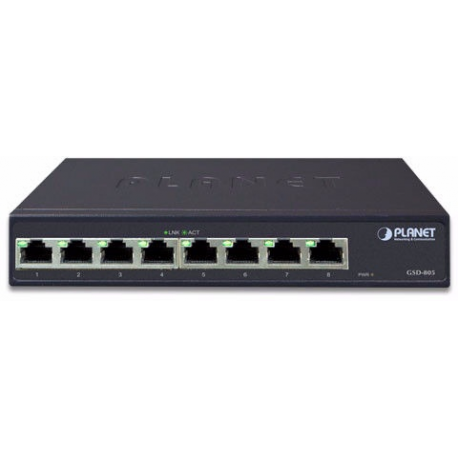 PLANET GSD-805 - Switch - 8 x 10 / 100 / 1000 - desktop - 1