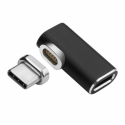 MicroConnect - USB-C extender - USB-C (M) angled to USB-C (F) - black