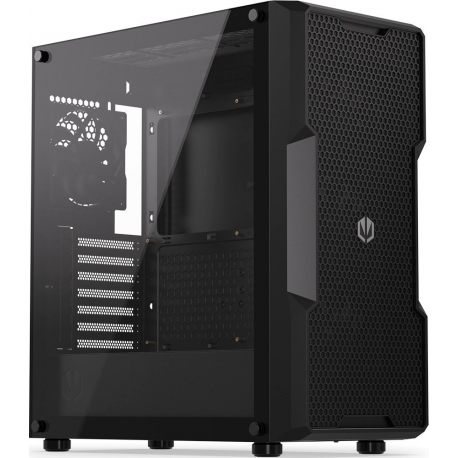 Endorfy Regnum 400 Air - PC case - ATX - windowed side panel (tempered glass) - no power supply (ATX) - black - USB / Audio - 0