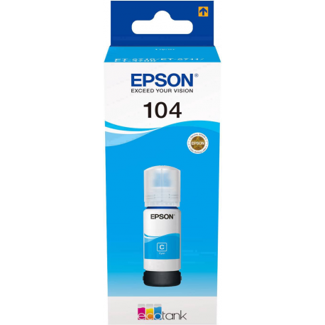 Epson EcoTank 104 - 65 ml - cyan - original - ink tank - for EcoTank ET-1810, 2715, 2721, 2810, 2811, 2812, 2814, 2815, 2820, 2821, 2825, 2826, 4800 - 1
