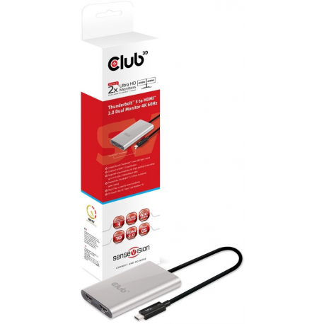 Club 3D SenseVision - External video adapter - Thunderbolt 3 - 2 x HDMI - 0