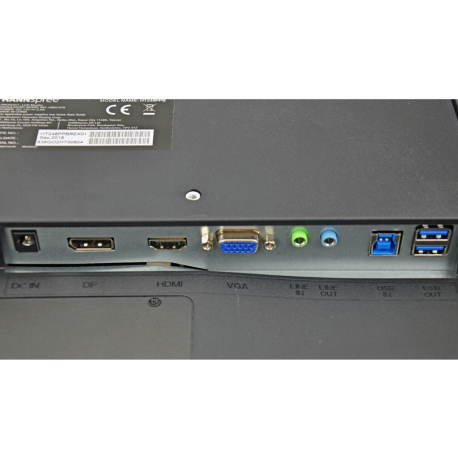 HANNS.G HT248PPB - HT Series - LED monitor - 23.8" - touchscreen - 1920 x 1080 Full HD (1080p) @ 60 Hz - 250 cd / m² - 3000:1 - 8 ms - HDMI, VGA, DisplayPort - speakers - black texture - 10