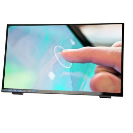 HANNS.G HT248PPB - HT Series - LED monitor - 23.8" - touchscreen - 1920 x 1080 Full HD (1080p) @ 60 Hz - 250 cd / m² - 3000:1 - 8 ms - HDMI, VGA, DisplayPort - speakers - black texture - 14