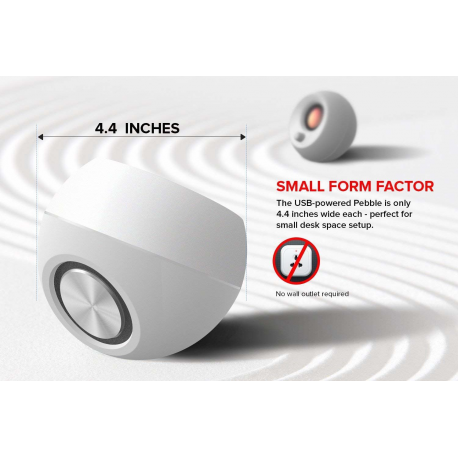 Creative Pebble - Speakers - for PC - 4.4 Watt (Total) - white - 3
