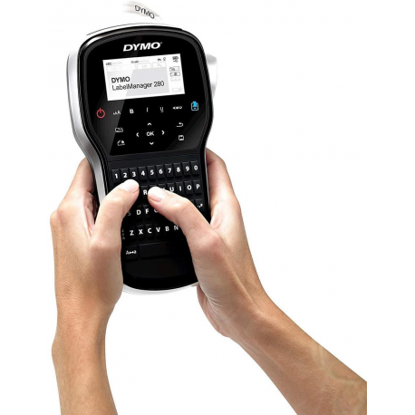 DYMO LabelMANAGER 280 - Labelmaker - B / W - thermal transfer - Roll (1.2 cm) - 180 dpi - up to 15 mm / sec - USB - cutter - 3