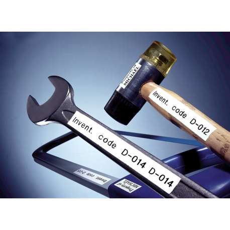 DYMO D1 - Nylon - permanent adhesive - black on white - Roll (1.9 cm x 3.5 m) 1 cassette(s) flexible label tape - for LabelMANAGER 360D, 420P, 420P Kit, 500TS, PC2, PnP - 12