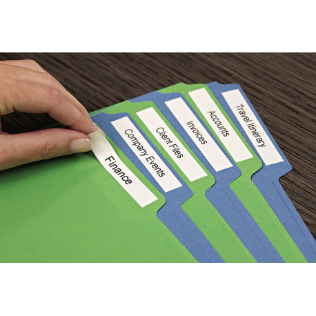 DYMO D1 - Self-adhesive - black on white - Roll (1.2 cm x 7 m) 1 cassette(s) label tape - for LabelMANAGER 100, 160, 210, 220, 260, 280, 300, 360, 420, Wireless PnP; LabelPOINT 250 - 4