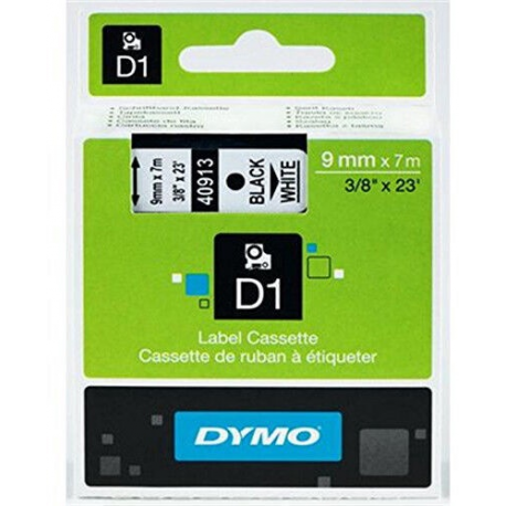 DYMO D1 - Self-adhesive - black on white - Roll (0.9 cm x 7 m) 1 cassette(s) label tape - for LabelMANAGER 100, 160, 210, 220, 260, 280, 300, 360, 420, Wireless PnP; LabelPOINT 250 - 0