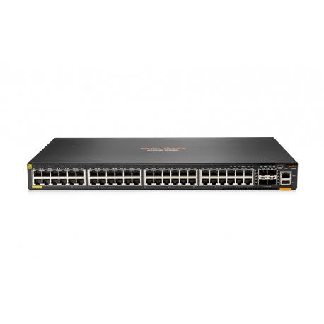 HPE Aruba 6300F - Switch - L3 - Managed - 48 x 10/100/1000 (PoE+) + 4 x 50 Gigabit Ethernet SFP56 - front to back airflow - rack-mountable - PoE+ - TAA Compliant - 0
