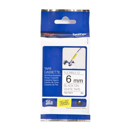 Brother TZe-211 - laminated tape - 1 cassette(s) - Roll (0.6 cm x 8 m) - 3
