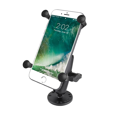 RAM RAM-B-138-UN10 - Mounting kit (double socket arm, cradle, 2.5" round base) - for mobile phone  /  tablet - high-strength composite, marine grade stainless steel - 0