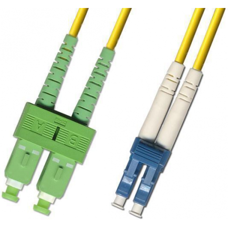 MicroConnect - Network cable - SC/APC single-mode (M) to LC/UPC single-mode (M) - 0.5 m - 2 mm - fibre optic - duplex - 9 / 125 micron - OS2 - halogen-free - yellow - 0