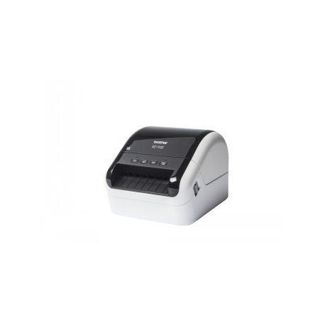 Brother QL-1100c - Label printer - direct thermal - Roll (10.36 cm) - 300 x 300 dpi - up to 110 mm/sec - USB 2.0 - cutter - white, glossy black - 0