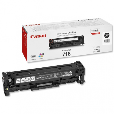 Canon 718 Black - Black - original - toner cartridge - for i-SENSYS LBP7210, LBP7680, MF728, MF729, MF8340, MF8360, MF8380, MF8540, MF8550, MF8580 - 1