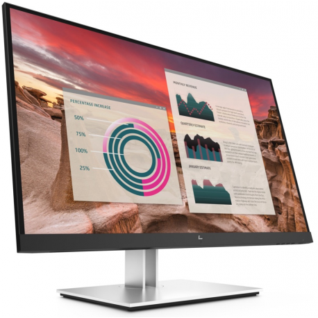 HP E27u G4 - E-Series - LED monitor - 27" - 2560 x 1440 QHD @ 60 Hz - IPS - 250 cd / m² - 1000:1 - 5 ms - HDMI, DisplayPort, USB-C - sparkling black - for Elite Mobile Thin Client mt645 G7; EliteBook 830 G6; Pro Mobile Thin Client mt440 G3 - 2
