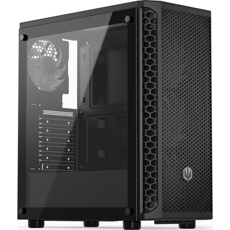 Endorfy Signum 300 ARGB - Mid tower - ATX - windowed side panel (tempered glass) - no power supply (ATX) - black - USB / Audio - 1
