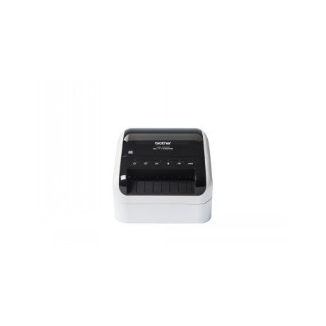 Brother QL-1110NWBc - Label printer - direct thermal - Roll (10.36 cm) - 300 x 300 dpi - up to 110 mm/sec - USB 2.0, LAN, Wi-Fi(n), Bluetooth 5.2 - cutter - white, glossy black - 0