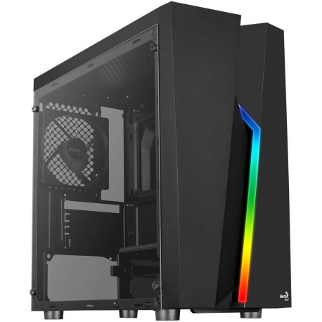 AeroCool Bolt Mini - Tower - micro ATX - windowed side panel (acrylic) - no power supply (ATX) - black - USB/Audio - 0