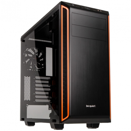 be quiet! Pure Base 600 Window - Tower - ATX - windowed side panel - no power supply (ATX / PS/2) - black, orange - USB/Audio - 1