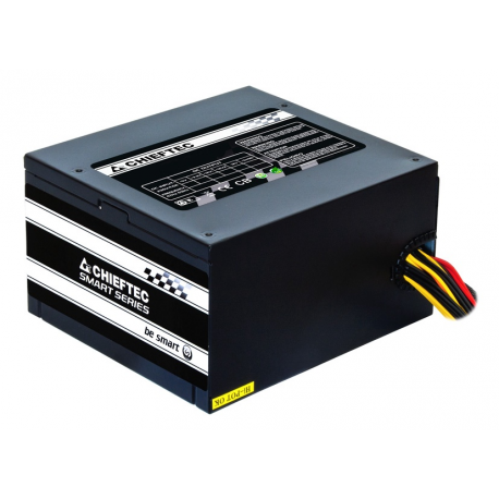 Chieftec Smart Series GPS-500A8 - Power supply (internal) - ATX12V 2.3 - 80 PLUS - AC 230 V - 500 Watt - active PFC - black - 1