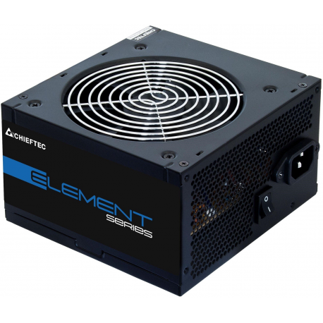 Chieftec ELEMENT Series ELP-600S - Power supply (internal) - ATX12V 2.3 - 80 PLUS Bronze - AC 230 V - 600 Watt - active PFC - decent black - 0