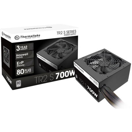 Thermaltake TR2 S 700W - Power supply (internal) - ATX12V 2.3/ EPS12V - 80 PLUS - AC 230 V - 700 Watt - active PFC - Europe - black - 6