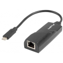 Lanberg NC-1000-02 - Network adapter - USB-C 3.1 - Gigabit Ethernet - black