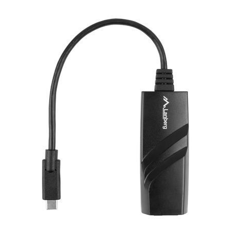 Lanberg NC-1000-02 - Network adapter - USB-C 3.1 - Gigabit Ethernet - black - 1