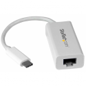 StarTech.com USB C to Gigabit Ethernet Adapter - White - USB 3.1 to RJ45 LAN Network Adapter - USB Type C to Ethernet (US1GC30W) - Network adapter - USB-C - Gigabit Ethernet - white