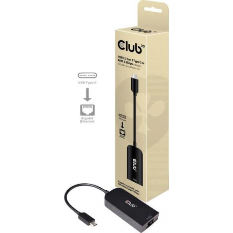 Club 3D - Network adapter - USB-C 3.2 Gen 1 - 2.5GBase-T - 1
