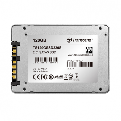 Transcend SSD220S - SSD - 120 GB - internal - 2.5" - SATA 6Gb/s - 8