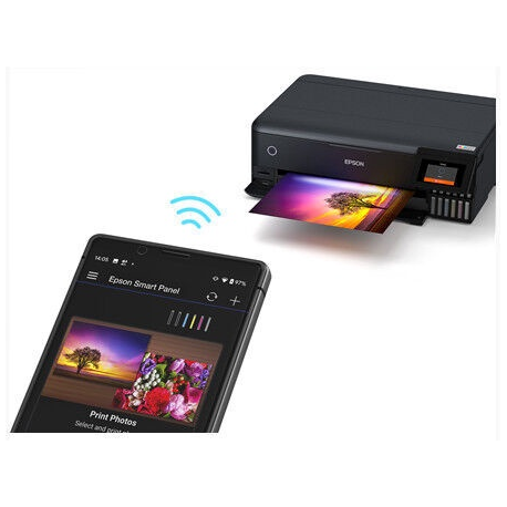 Epson EcoTank L8180 - Multifunction printer - colour - ink-jet - A3 (media) - up to 16 ppm (printing) - 100 sheets - USB, LAN, USB host, Wi-Fi(ac) - 15