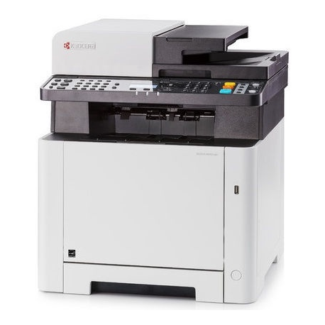 Kyocera ECOSYS M5526cdn - Multifunction printer - colour - laser - Legal (216 x 356 mm)/A4 (210 x 297 mm) (original) - A4/Legal (media) - up to 26 ppm (copying) - up to 26 ppm (printing) - 300 sheets - 33.6 Kbps - USB 2.0, Gigabit LAN, USB host - 2