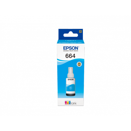 Epson T6642 - 70 ml - cyan - original - ink refill - for EcoTank ET-14000, ET-16500, ET-2500, ET-2550, ET-2600, ET-2650, ET-3600, ET-4500, ET-4550 - 0