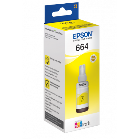 Epson T6644 - 70 ml - yellow - original - ink refill - for EcoTank ET-14000, ET-16500, ET-2500, ET-2550, ET-2600, ET-2650, ET-3600, ET-4500, ET-4550 - 1