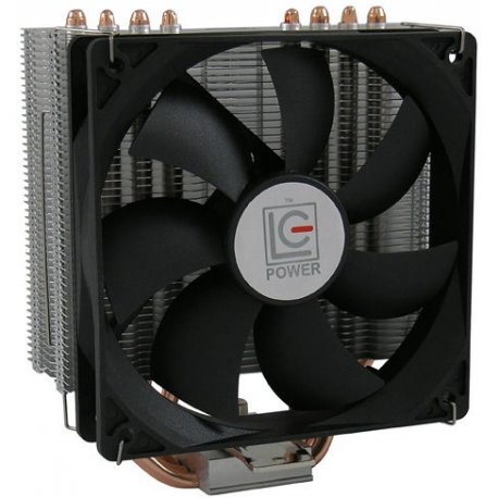 LC Power Cosmo Cool - Processor cooler - (for: LGA775, LGA1156, AM2, AM2+, LGA1366, AM3, LGA1155, AM3+, LGA2011, FM1, FM2, LGA1150, LGA2011-3, LGA1151) - aluminium - 120 mm - black / silver - 0