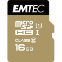 EMTEC Gold+ - Flash memory card (SD adapter included) - 16 GB - Class 10 - microSD - gold