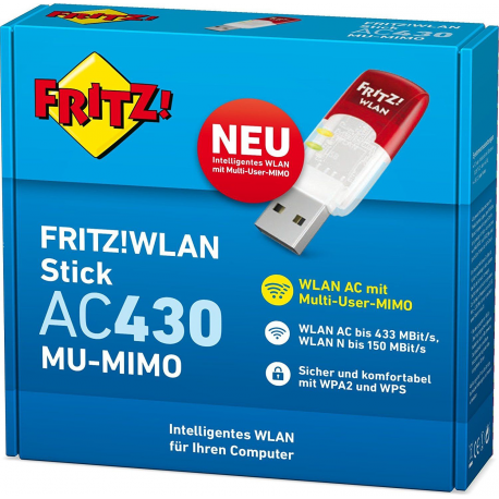 AVM FRITZ!WLAN Stick AC 430 - Network adapter - USB 2.0 - 802.11ac - 1
