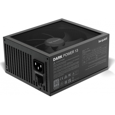 be quiet! Dark Power 13 - Power supply (internal) - ATX12V 3.0 /  EPS12V 2.92 - 80 PLUS Titanium - AC 100-240 V - 1000 Watt - active PFC - black - 1