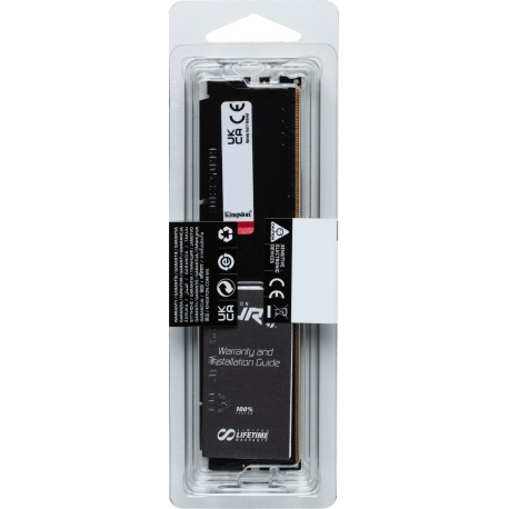 Kingston FURY Beast - DDR5 - module - 8 GB - DIMM 288-pin - 5600 MHz / PC5-44800 - CL36 - 1.25 V - unbuffered - on-die ECC - black - 5