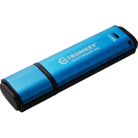 Kingston IronKey Vault Privacy 50C - USB flash drive - encrypted - 32 GB - USB-C 3.2 Gen 1 - TAA Compliant - 1