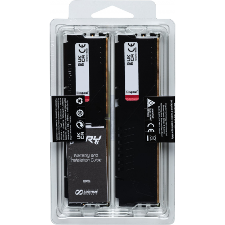 Kingston FURY Beast - DDR5 - kit - 64 GB: 2 x 32 GB - DIMM 288-pin - 6000 MHz / PC5-48000 - CL36 - 1.35 V - unbuffered - on-die ECC - 8
